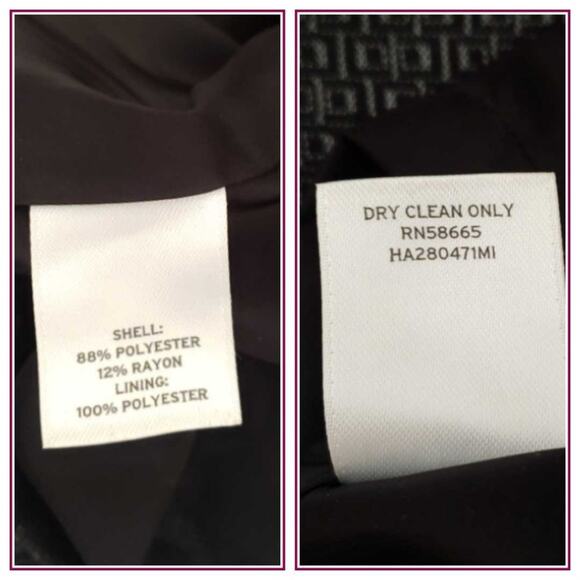 Halogen Jacquard Geometric Print Blouse Black Work Wear Women Small - Picture 8 of 8